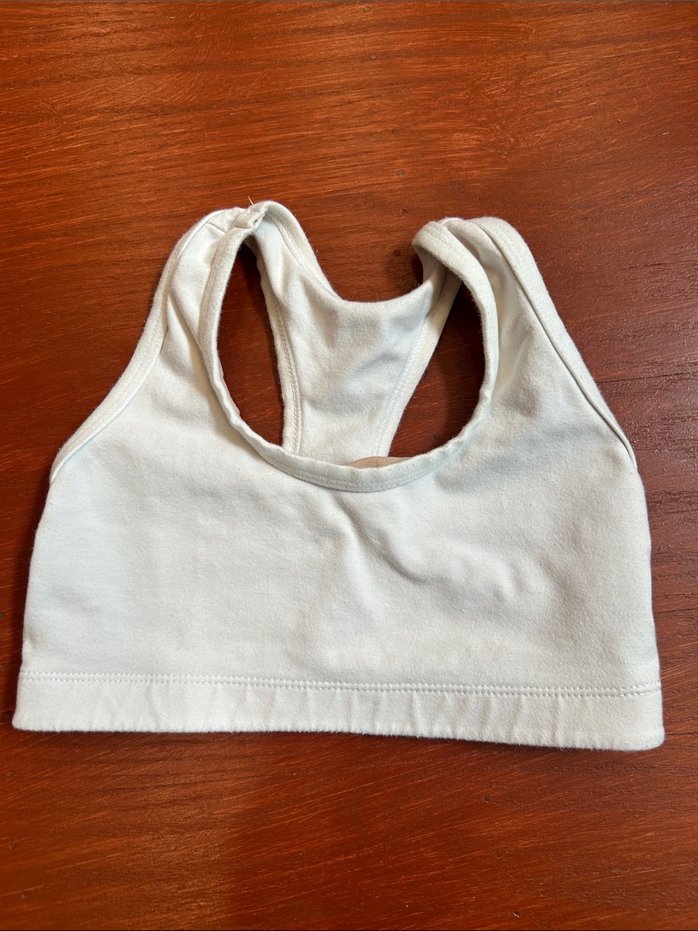balera Cream Racerback Crop Tank Top for Girls